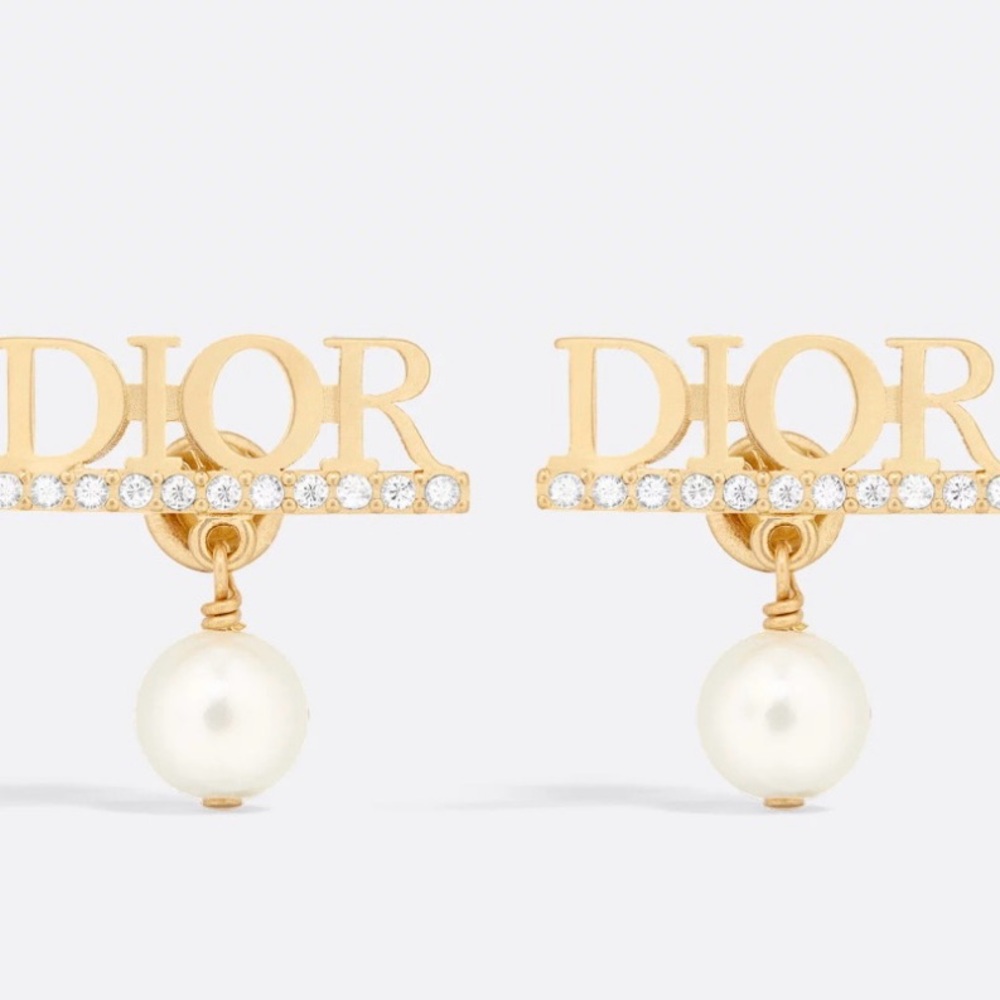 Dior Earrings (gold, diamond & pearl)